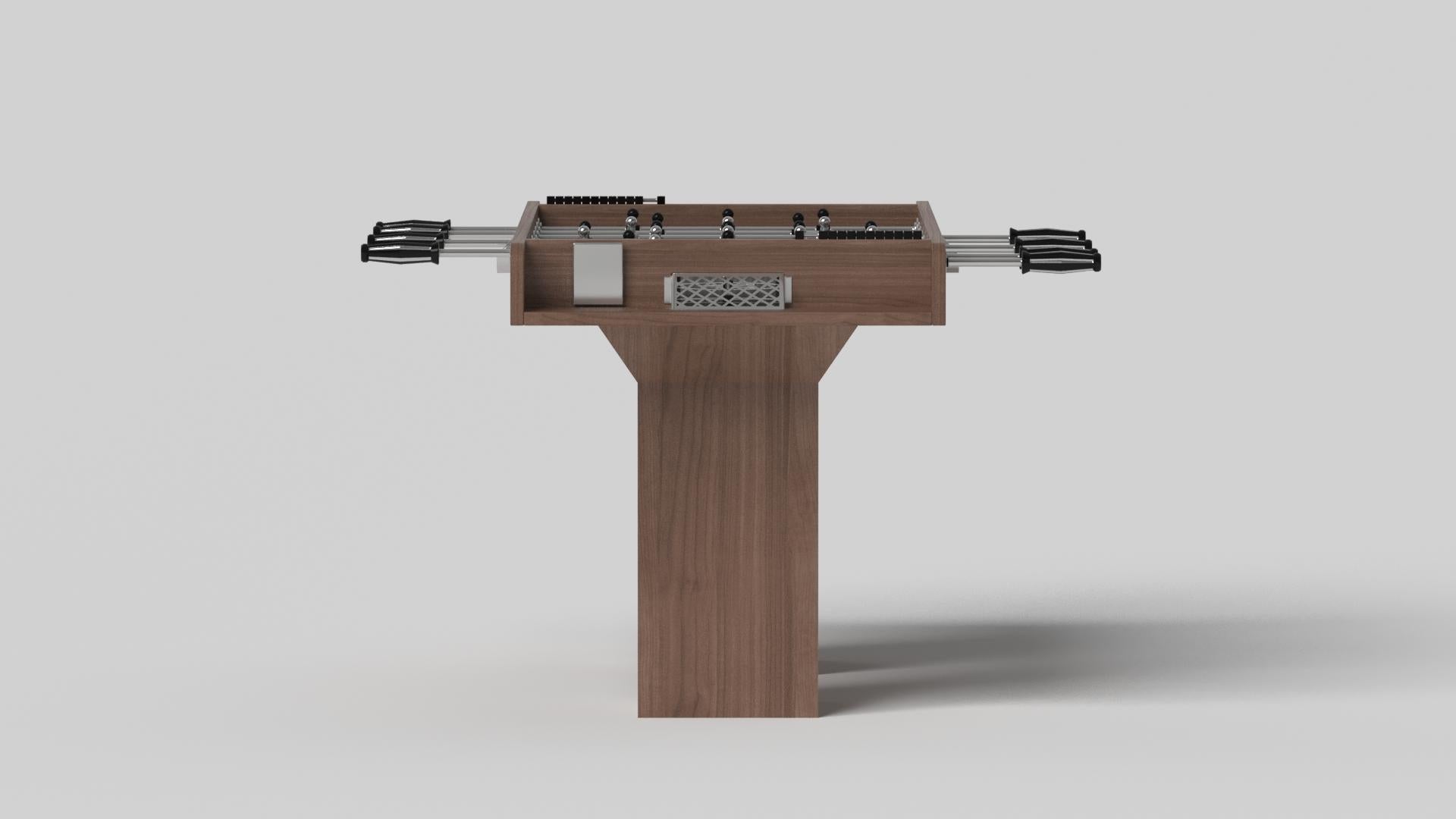 Minimalist Elevate Customs Trestle foosball Tables / Solid Walnut Wood in 5' - Made in USA For Sale
