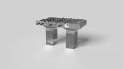 Elevate Customs Trestle Foosball Tables /Stainless Steel Metal in 5'-Made in USA