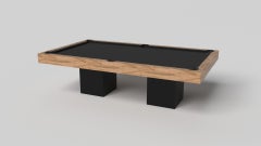 Table de piscine sur mesure / Bois d'érable bouclé massif de 9' - Fabriqué aux États-Unis
