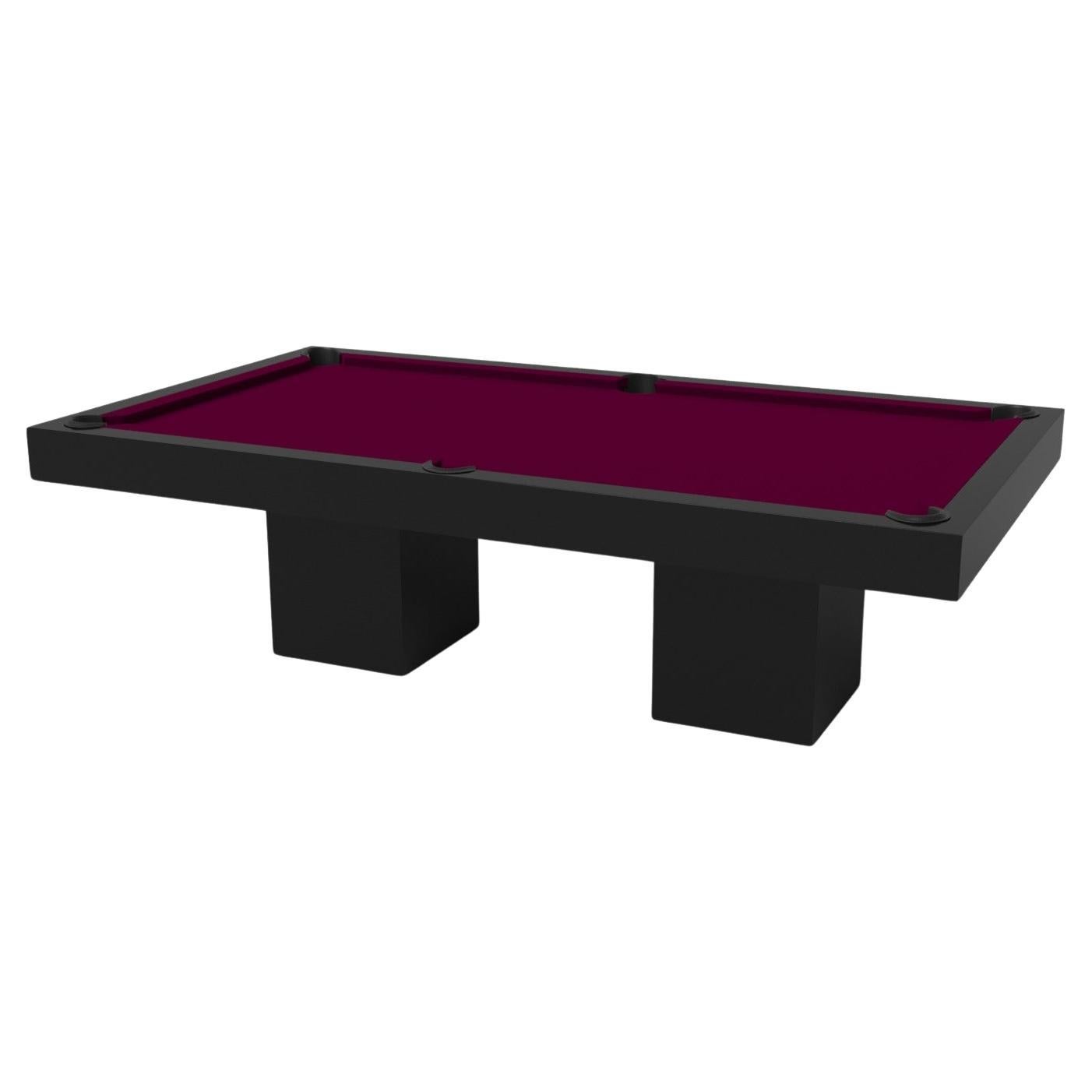 Elevate Customs Trestle Pool Table / Solid Pantone Black in 7'/8' - Made in USA For Sale