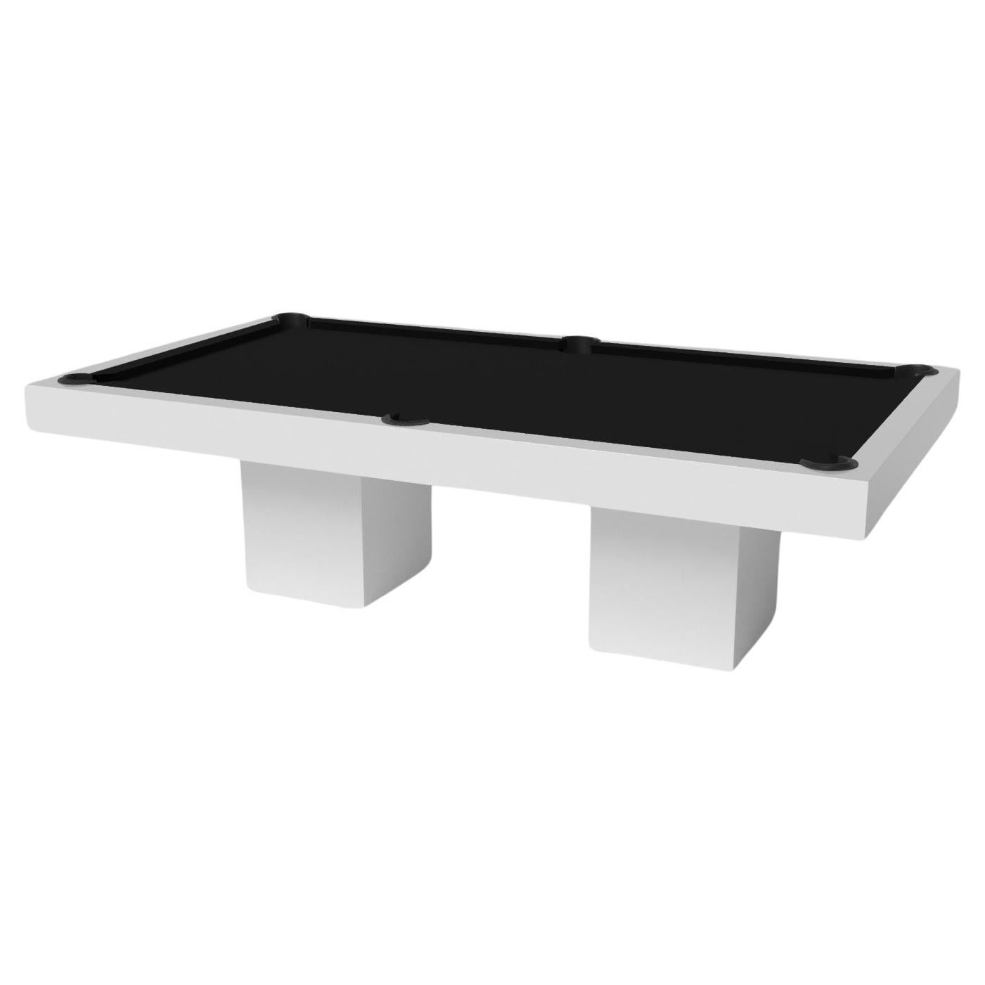 Elevate Customs Trestle Pool Table / Solid Pantone White in 7'/8' - Made in USA For Sale