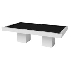 Elevate Customs Trestle Pool Table / Solid Pantone White in 7'/8' - Made in USA