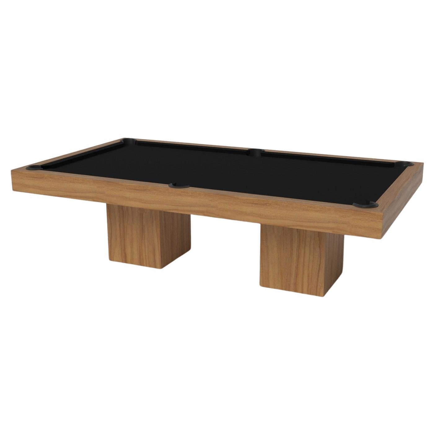 Elevate Customs Trestle Pool Table / Solid Teak Wood in 7'/8' - Made in USA For Sale
