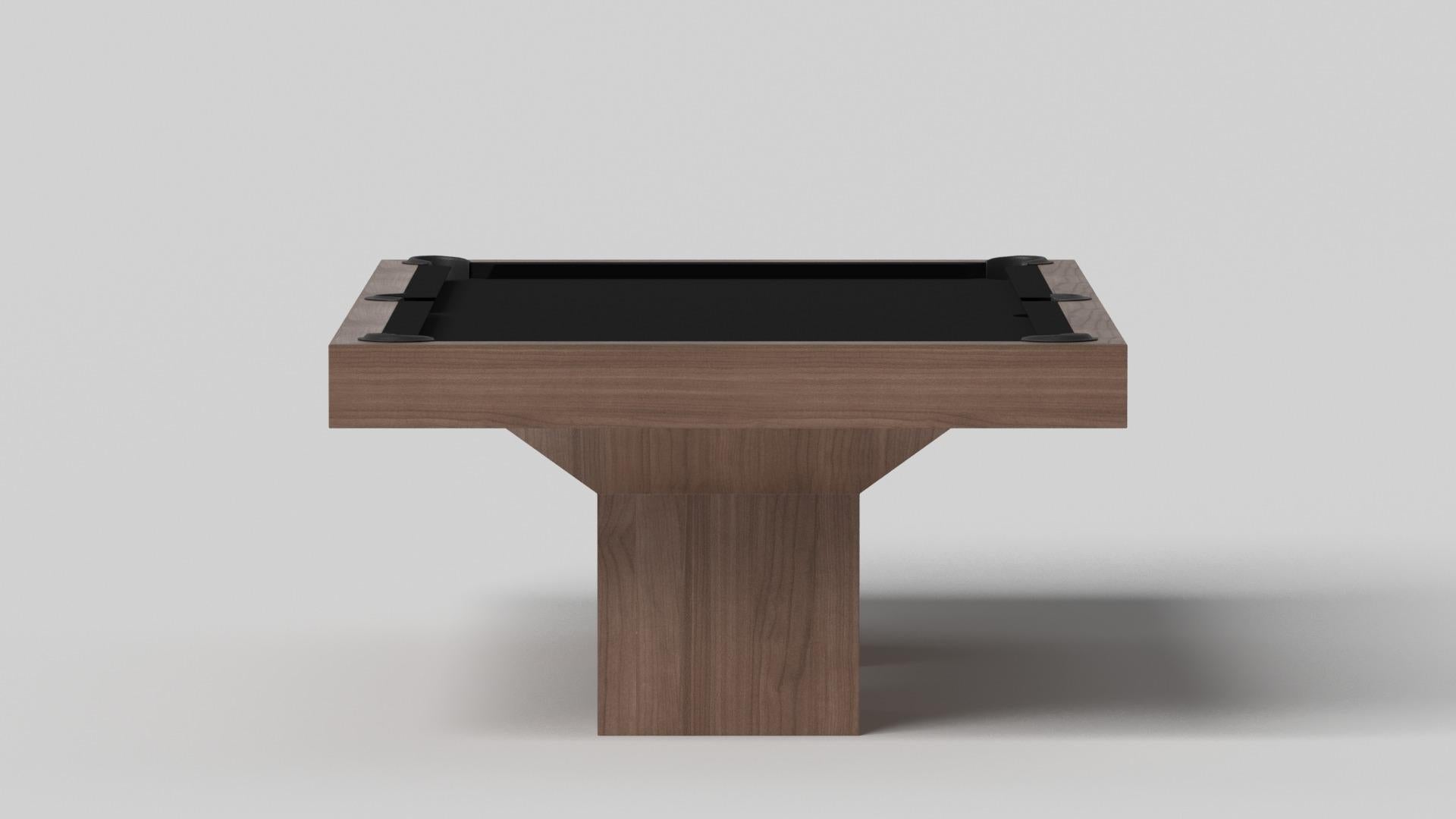 Minimalist Elevate Customs Trestle Pool Table / Solid Walnut Wood in 8.5' - Made in USA For Sale