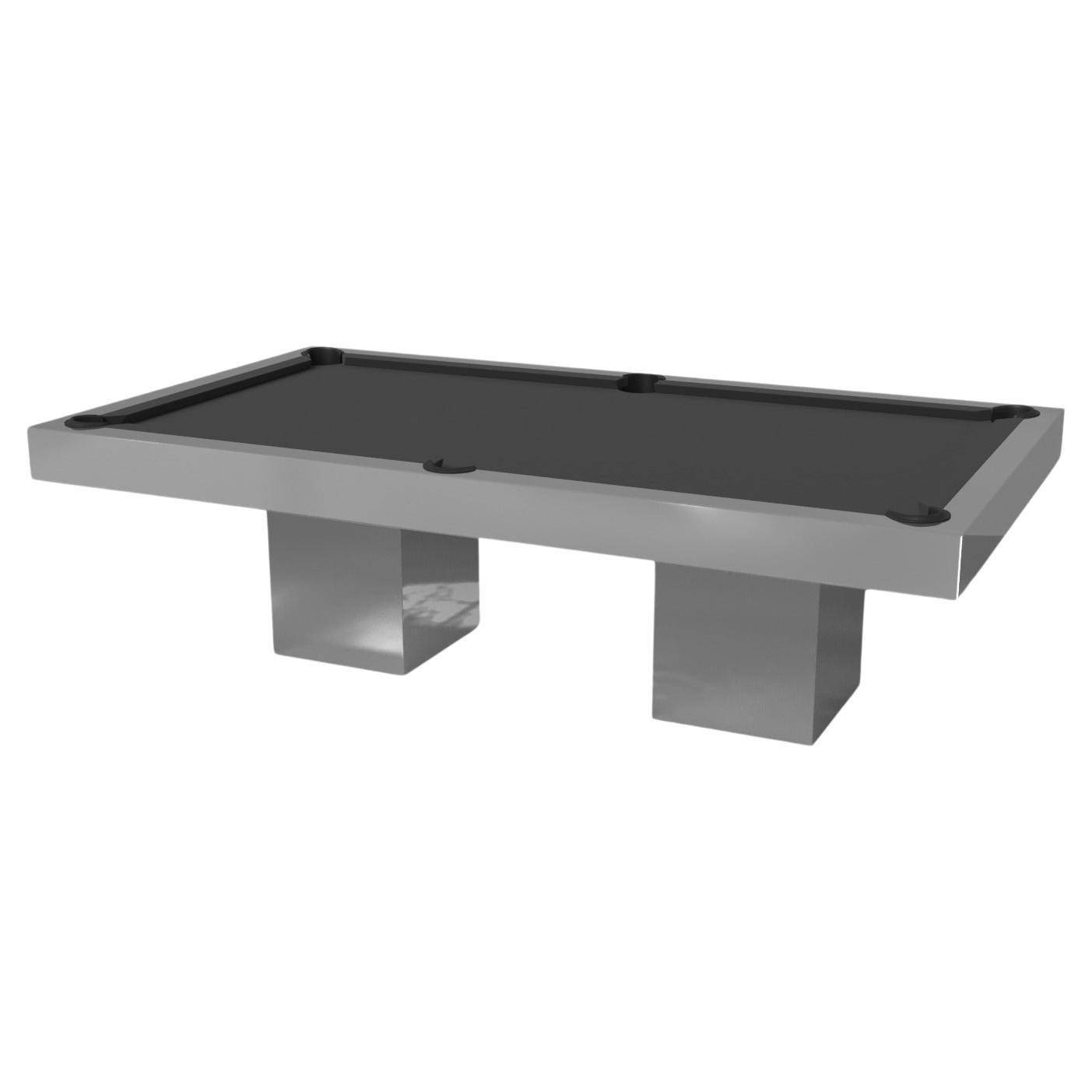 Elevate Customs Trestle Pool Table / Stainless Steel Metal in 9' - Made in USA