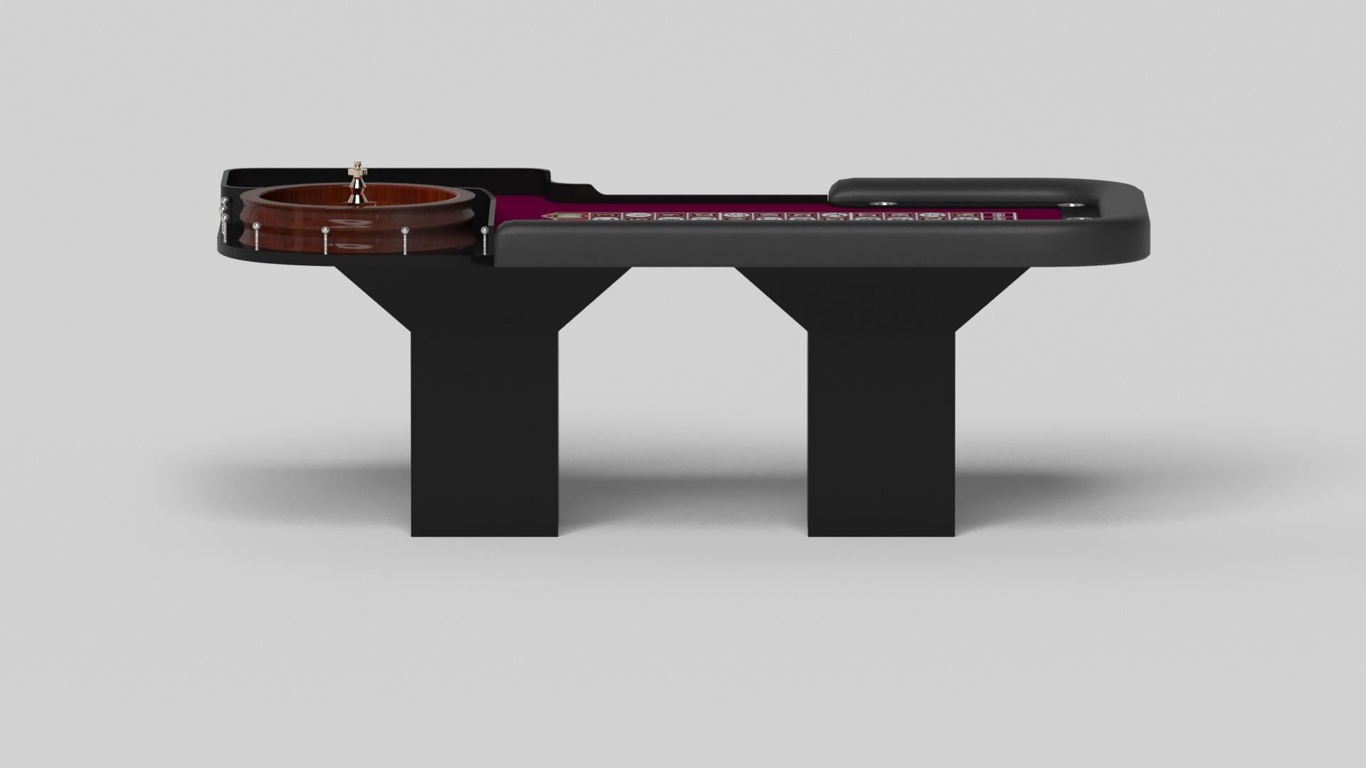 American Elevate Customs Trestle Roulette Tables / Solid Pantone Black Color in 8'2