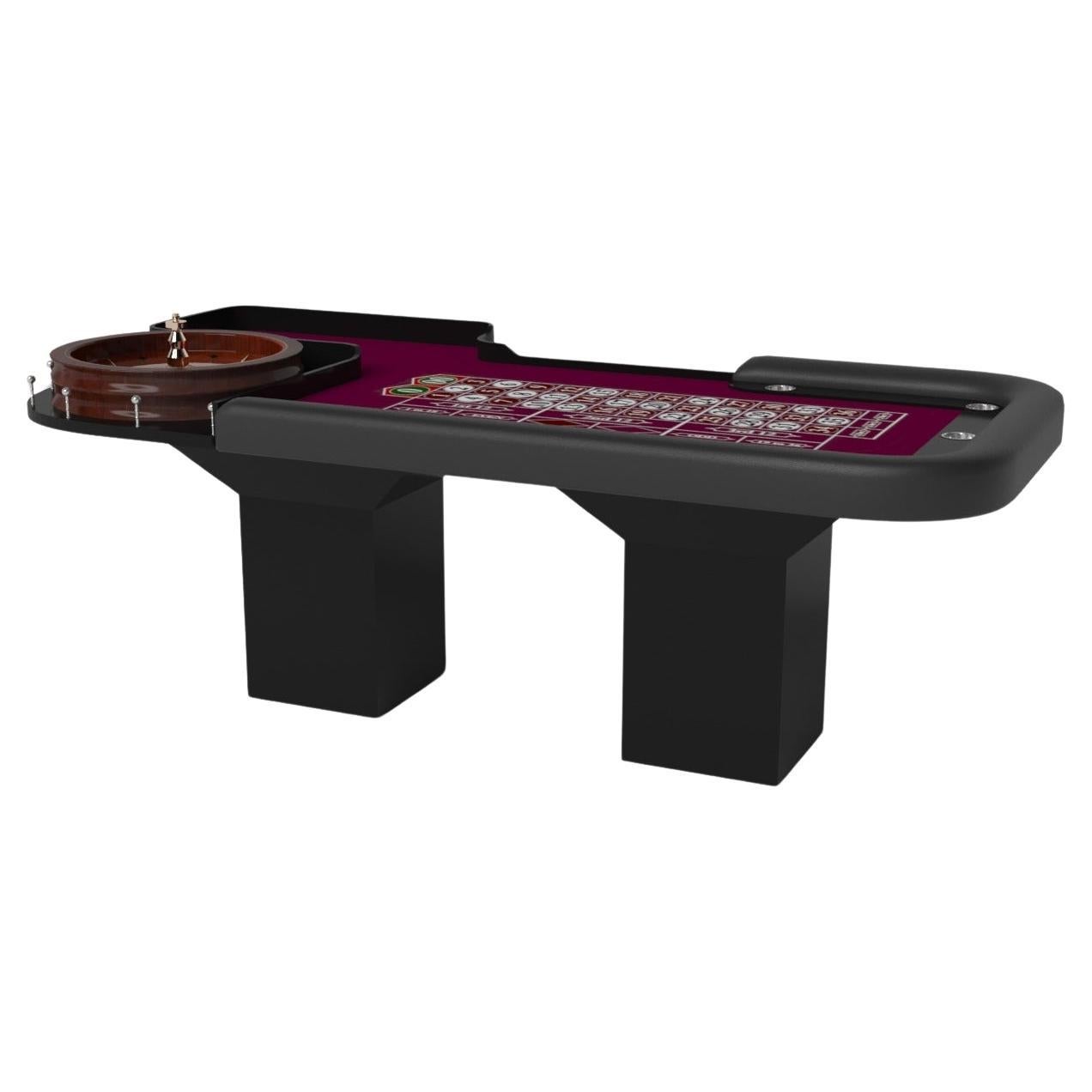 Elevate Customs Trestle Roulette Tables / Solid Pantone Black Color in 8'2" -USA For Sale