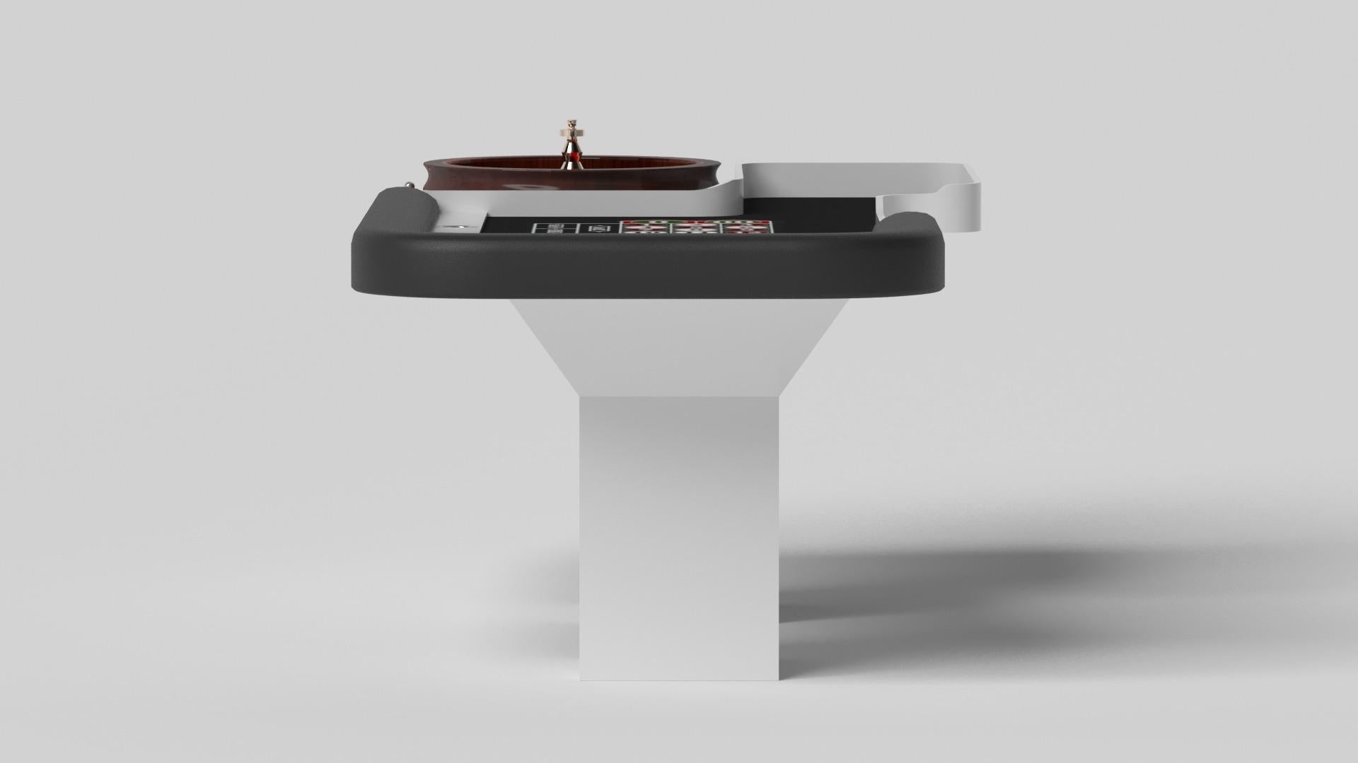 Minimalist Elevate Customs Trestle Roulette Tables / Solid Pantone White Color in 8'2