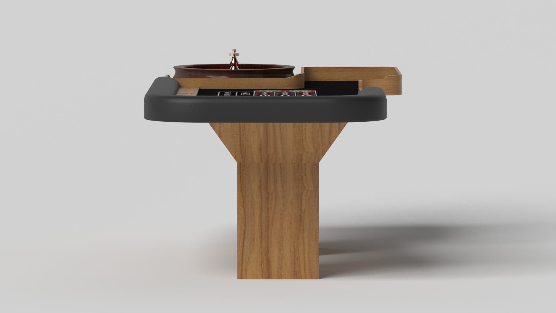 Minimalist Elevate Customs Trestle Roulette Tables / Solid Teak Wood in 8'2