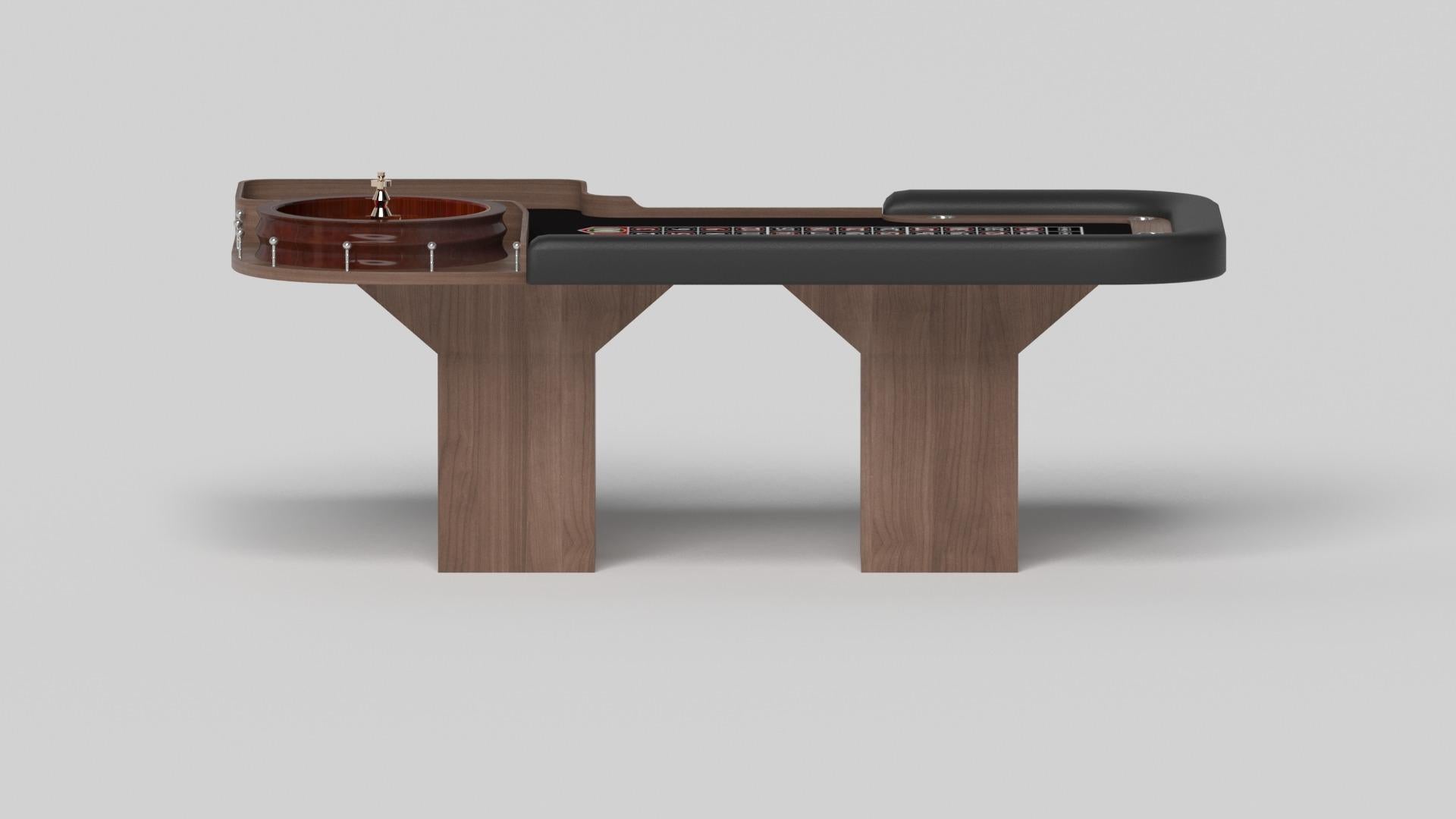 Américain Elevate Customs Trestle Roulette Tables / Solid Walnut Wood in 8'2