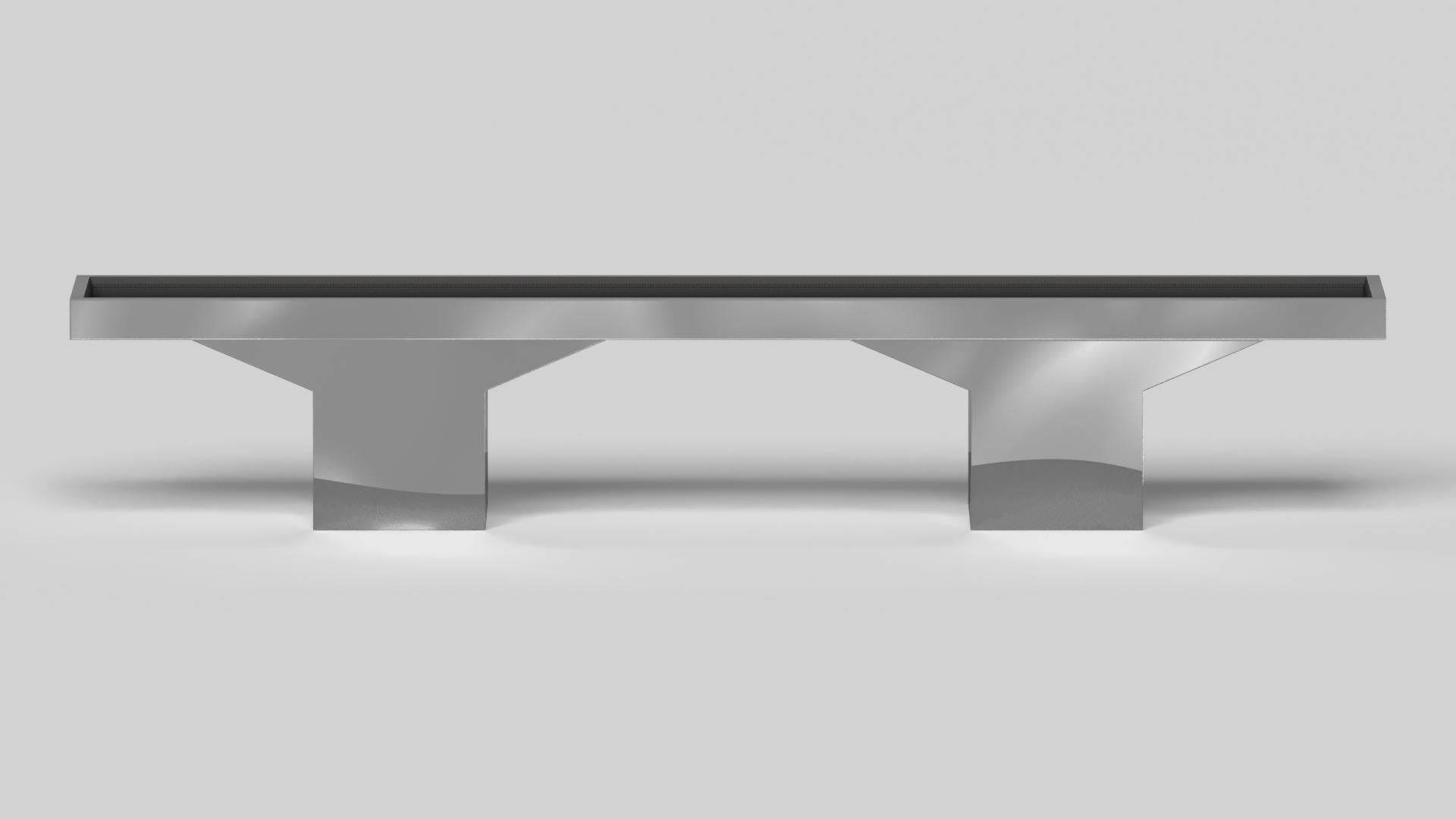 Américain Elevate Customs Trestle Shuffleboard / Carré en acier inoxydable en 16' - USA en vente