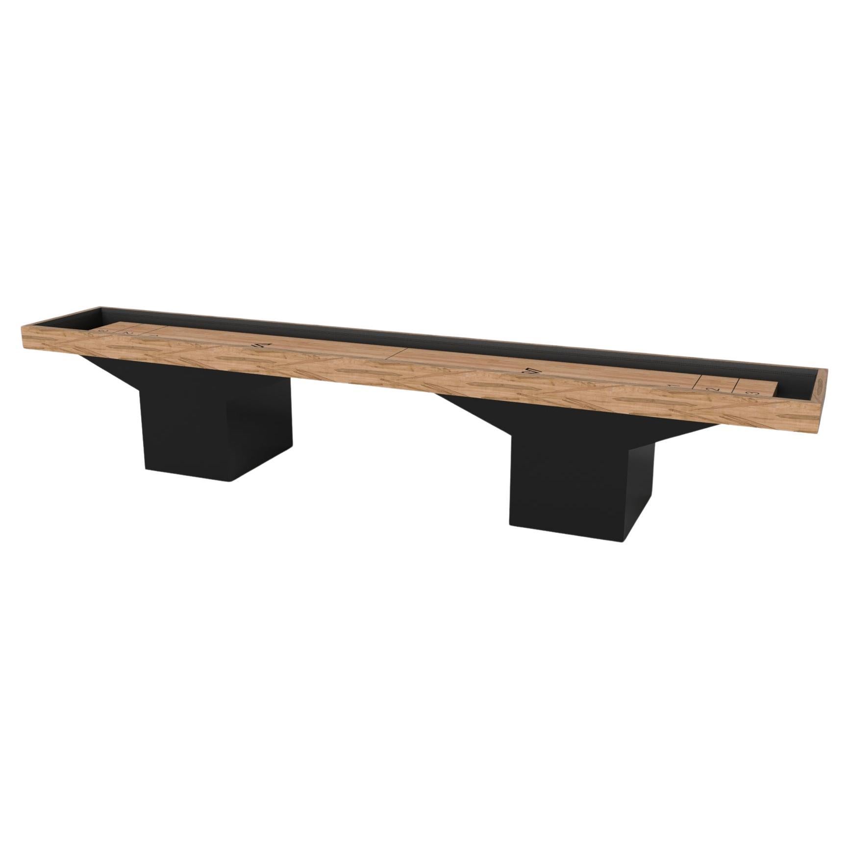 Elevate Customs Trestle Shuffleboard Tables / Solid Curly Maple Wood in 16' -USA For Sale