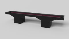 Elevate Customs Trestle Shuffleboard Tables/Solid Pantone Black Color in 12'-USA