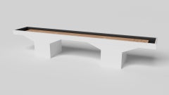 Elevate Customs Trestle Shuffleboard Tables/Solid Pantone White Color in 14'-USA