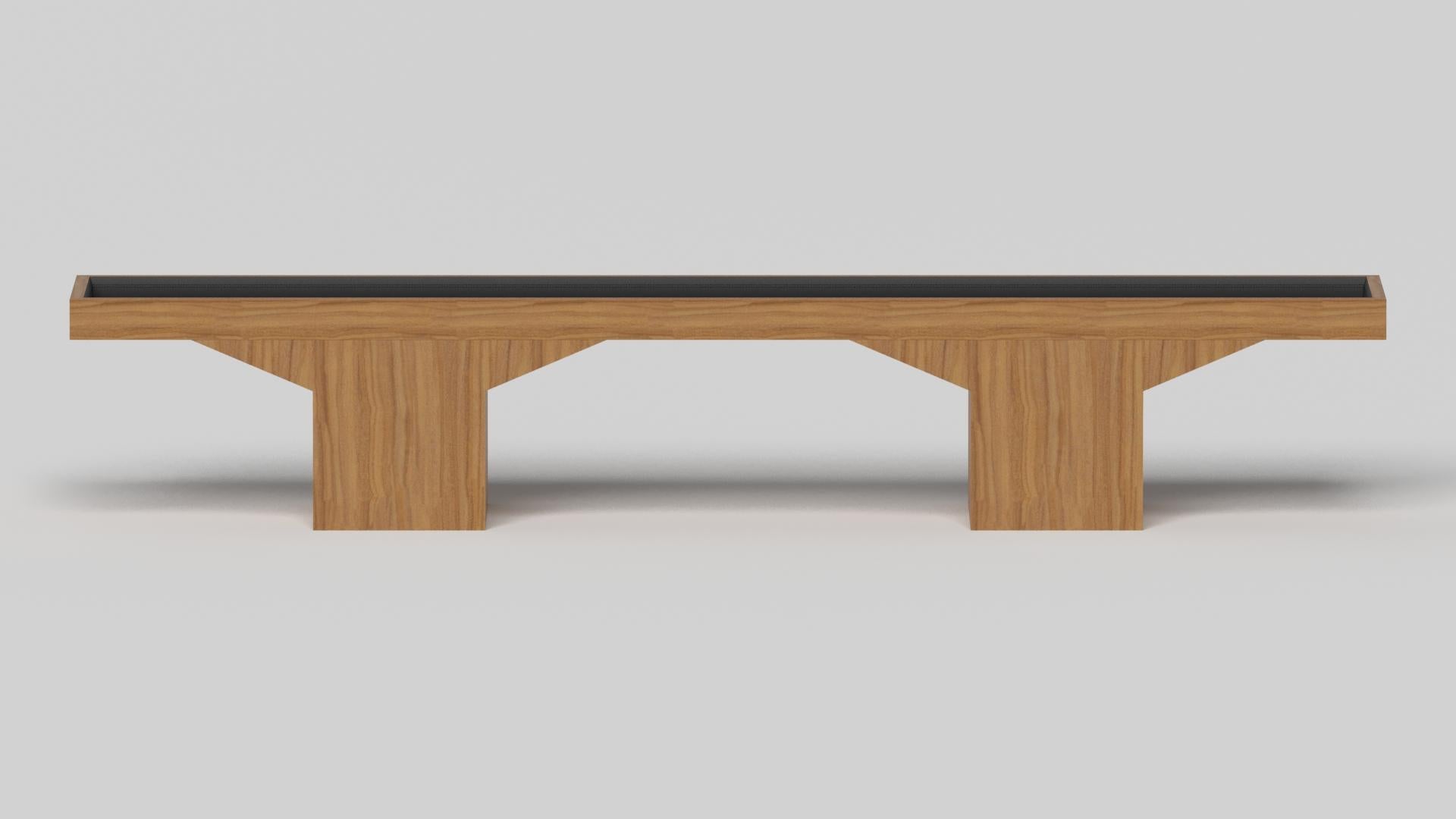 Américain Elevate Customs Trestle Shuffleboard Tables /Solid Teck Wood in 14' -Made in USA en vente