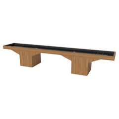 Elevate Customs Trestle Shuffleboard Tables /Solid Teck Wood in 16' -Made in USA