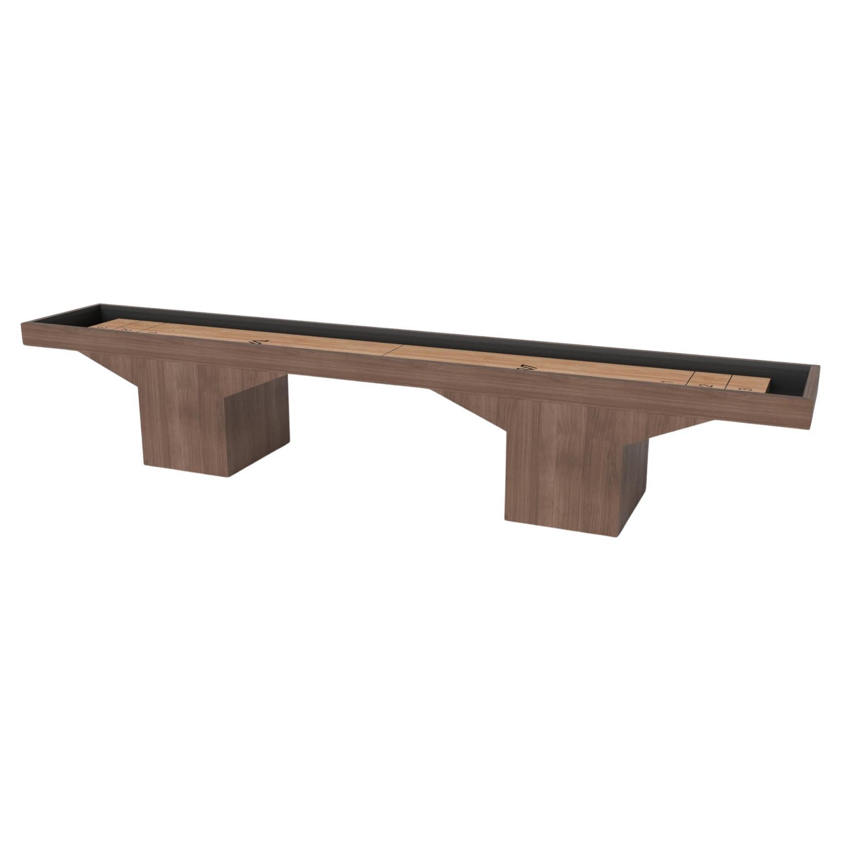 Elevate Customs Trestle Shuffleboard Tables / Solid Walnut Wood in 12' - USA For Sale