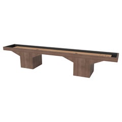 Elevate Customs Trestle Shuffleboard Tables/Solid Walnut Wood in 9' -Made in USA
