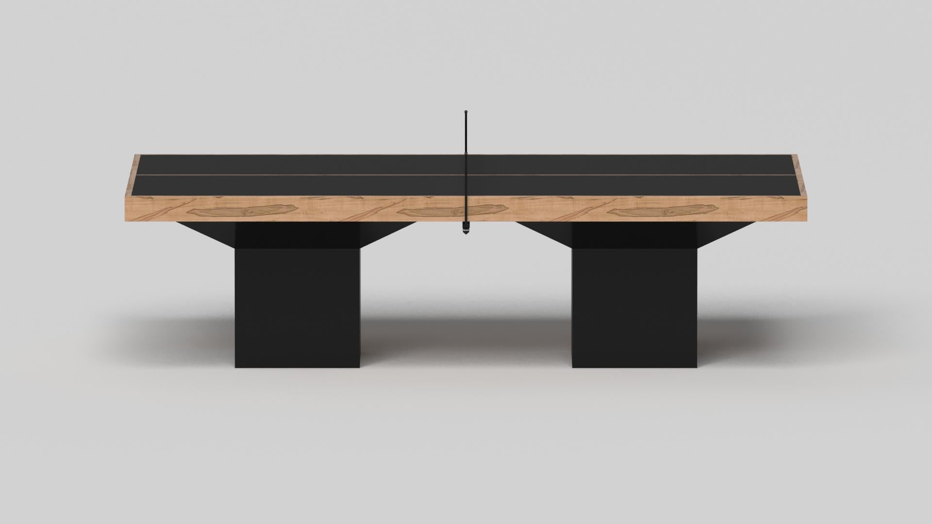 Américain Table de tennis sur mesure / Bois d'érable bouclé massif de 9', fabriqué aux États-Unis en vente