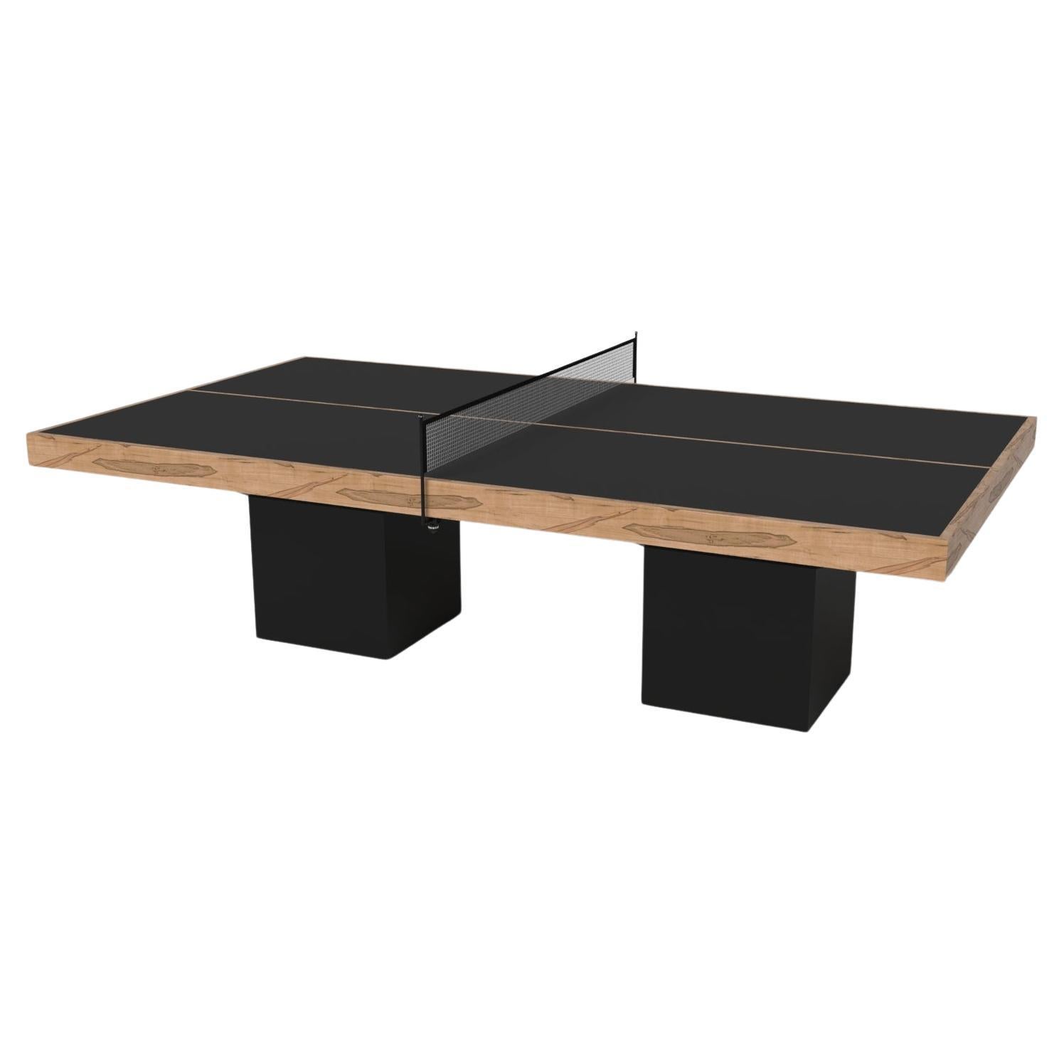 Table de tennis sur mesure / Bois d'érable bouclé massif de 9', fabriqué aux États-Unis en vente