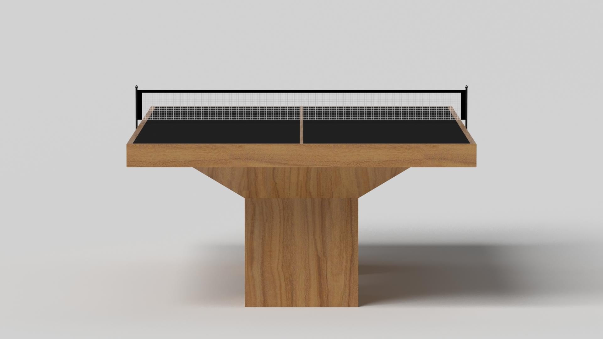 Minimaliste Table de tennis sur mesure / Bois de teck massif de 9' - Fabriqué aux États-Unis en vente