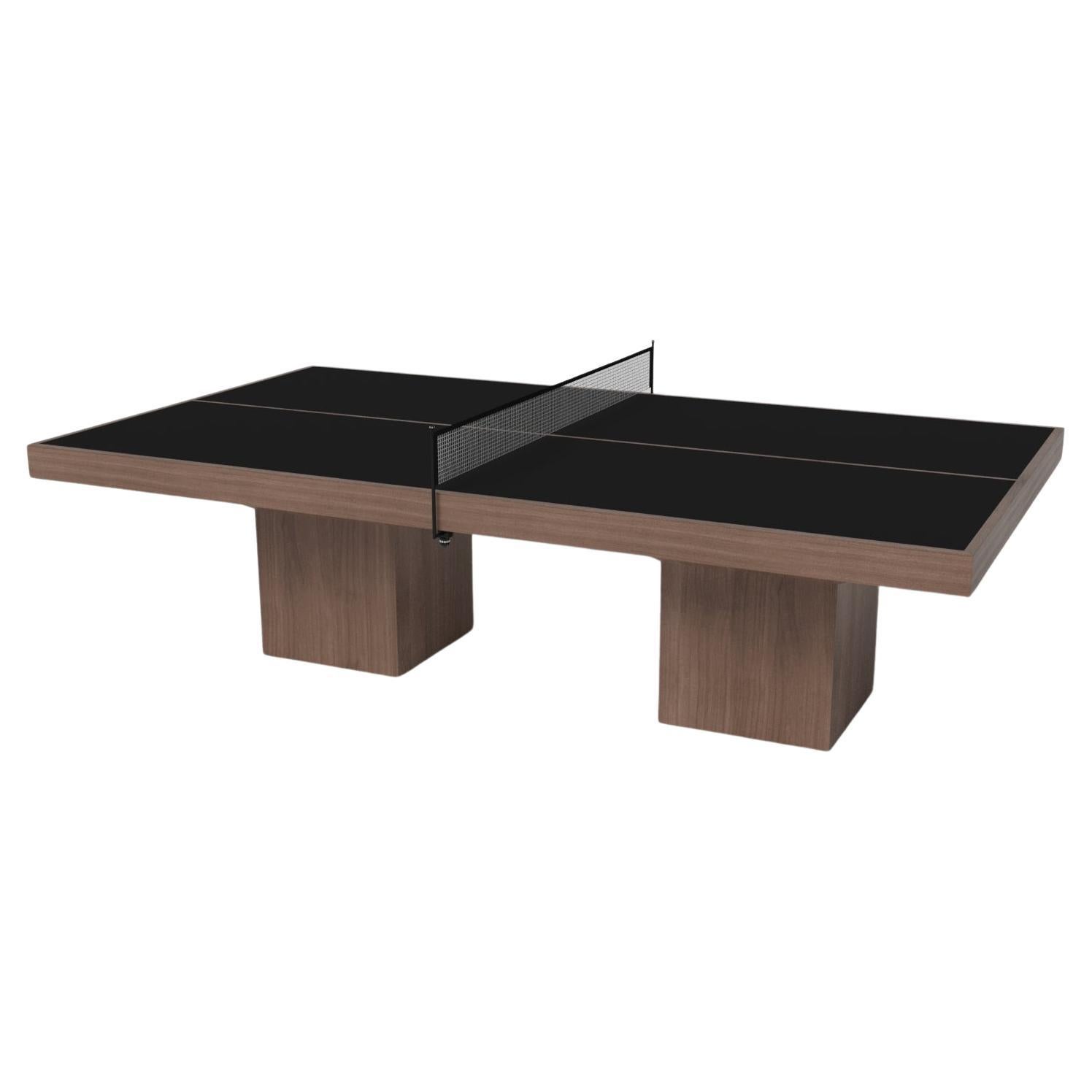 Table de tennis à tréteaux Elevate Customs / Solid Walnut Wood in 9' - Made in USA