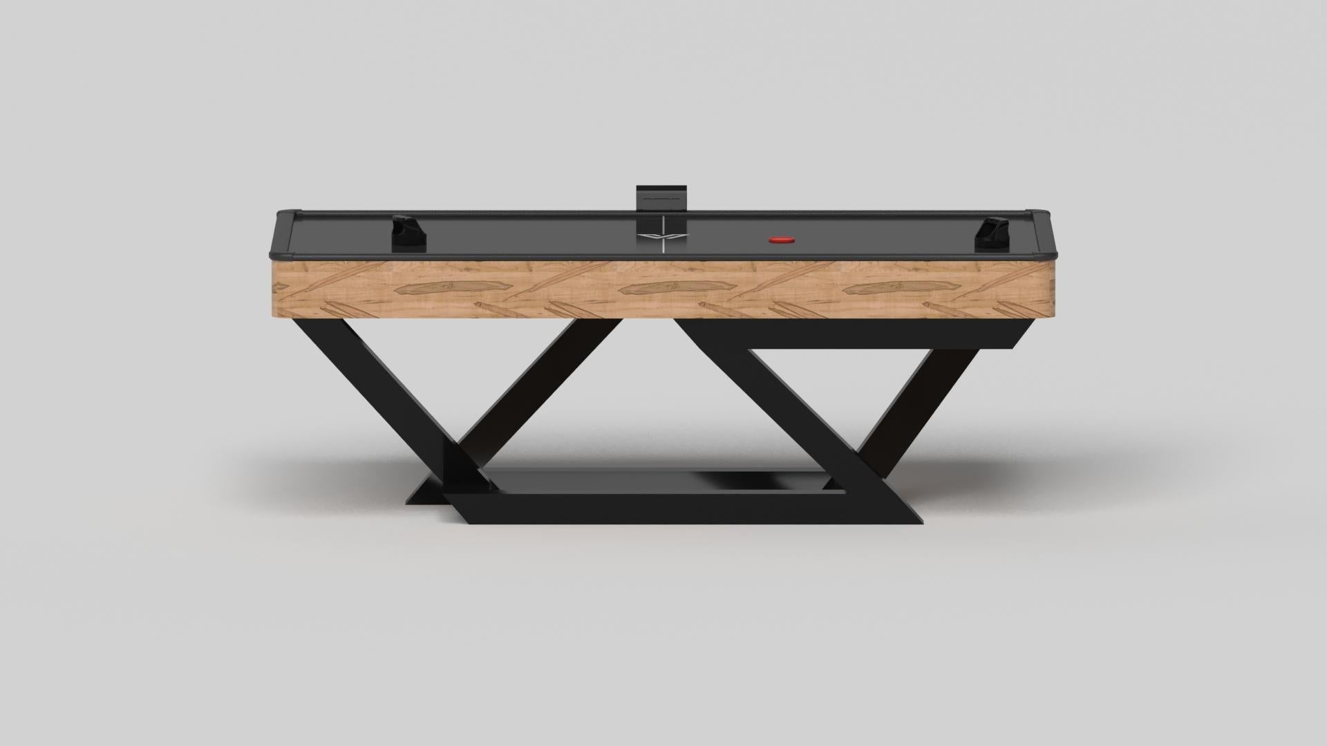 American Elevate Customs Trinity Air Hockey Tables / Solid Curly Maple in 7' -Made in USA For Sale