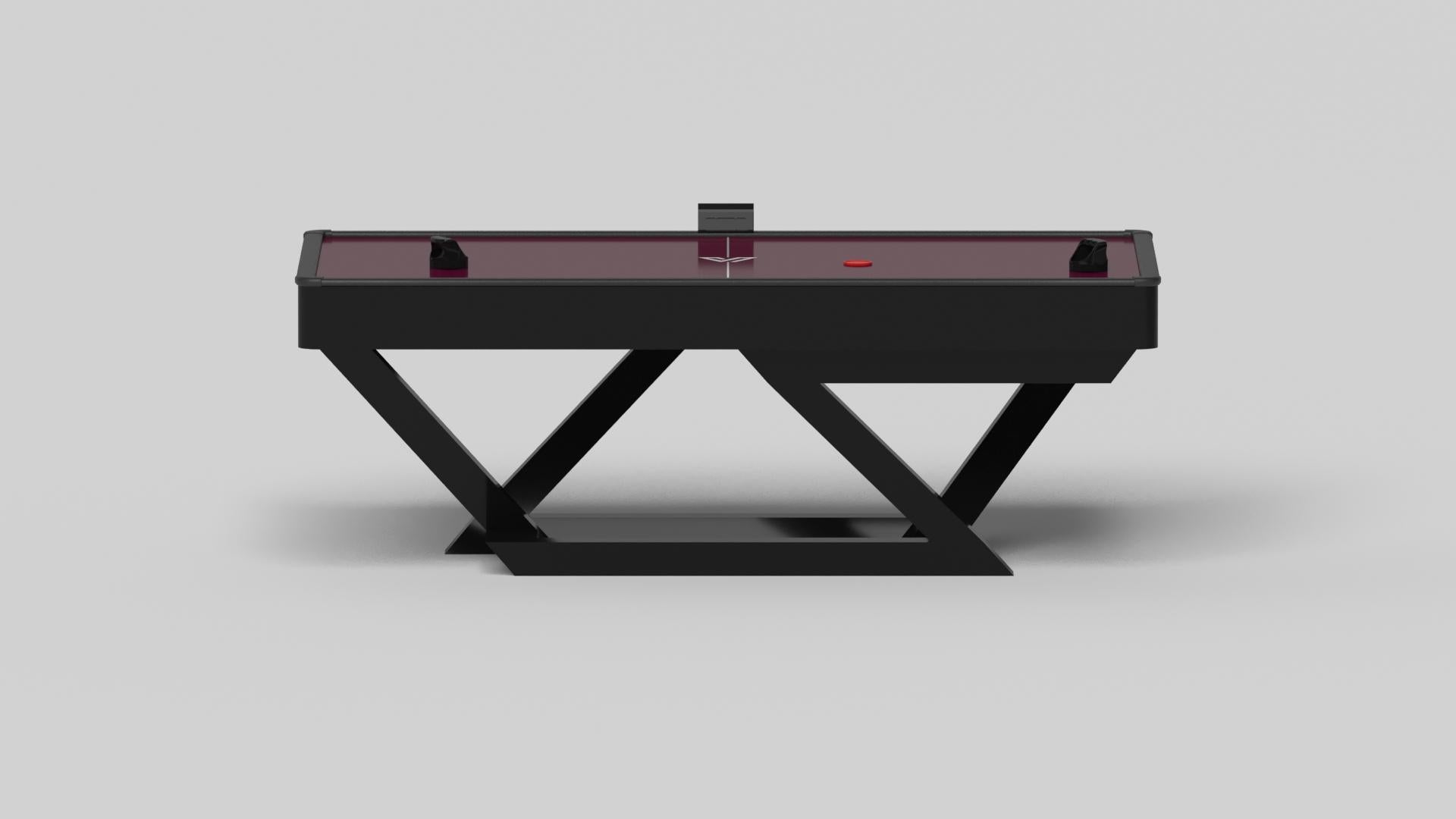 American Elevate Customs Trinity Air Hockey Tables /Solid Pantone Black in 7'-Made in USA For Sale