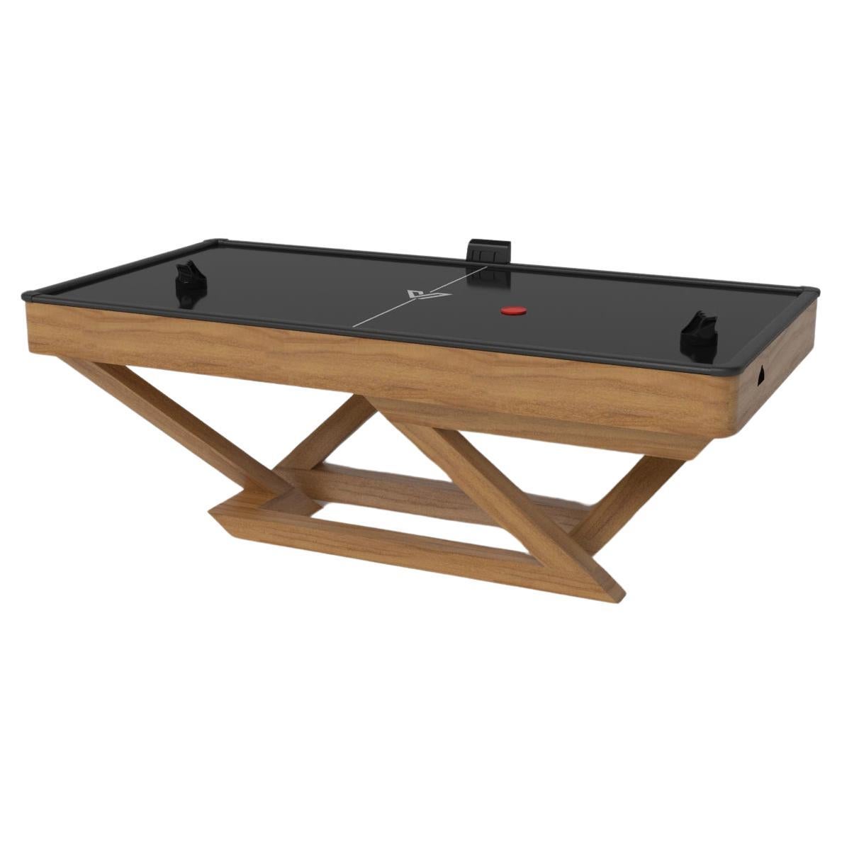 Elevate Customs Trinity Air Hockey Tables / Solid Teak wood in 7' - Made in USA For Sale