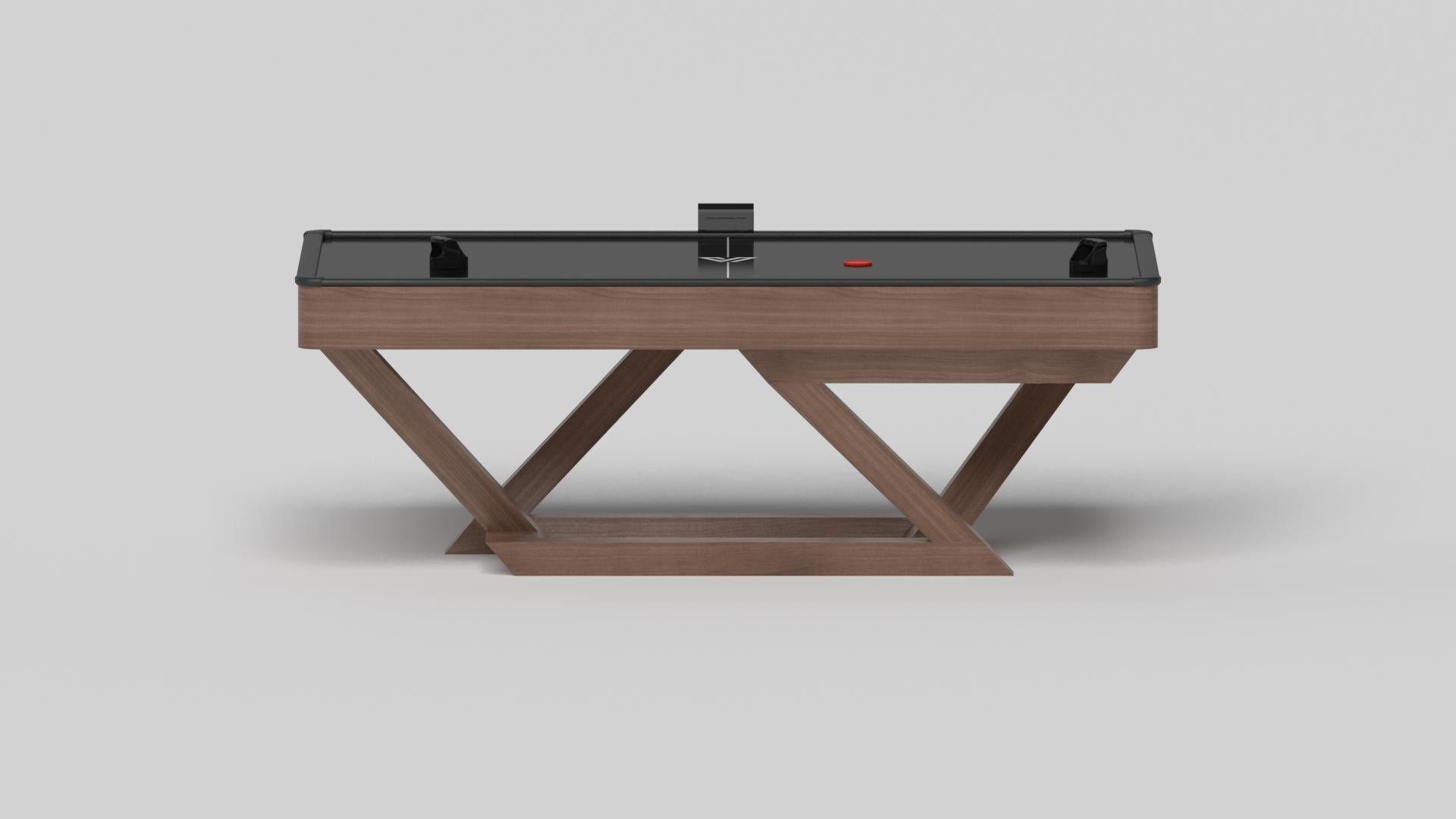 American Elevate Customs Trinity Air Hockey Tables / Solid Walnut Wood in 7' -Made in USA For Sale