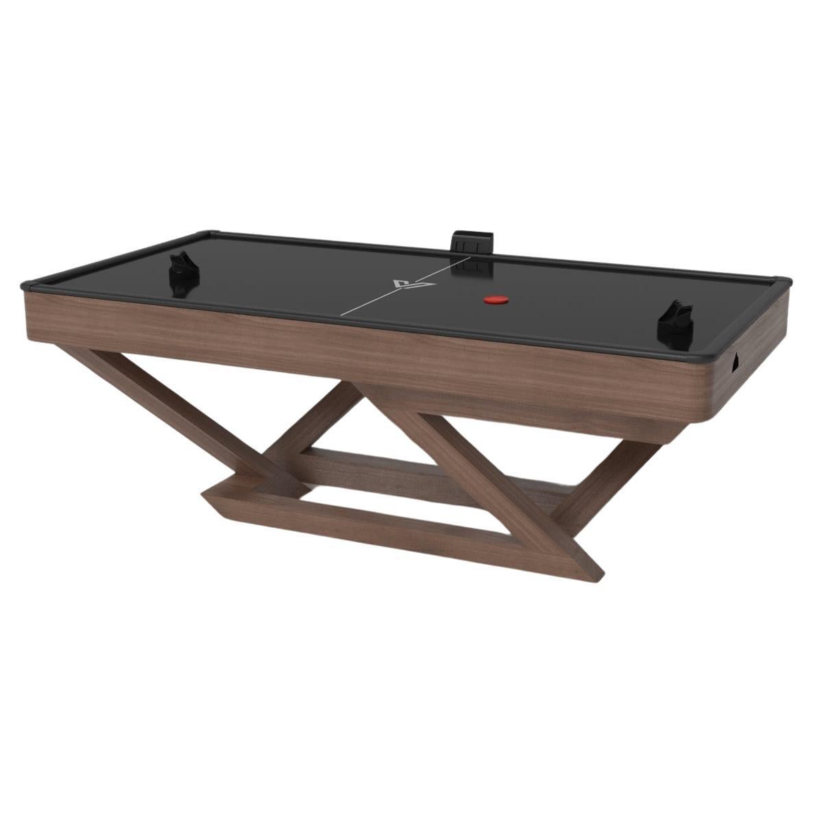 Elevate Customs Trinity Air Hockey Tables / Solid Walnut Wood in 7' -Made in USA For Sale