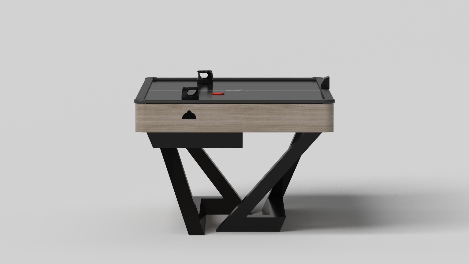 Modern Elevate Customs Trinity Air Hockey Tables/Solid White Oak Wood in 7'-Made in USA For Sale