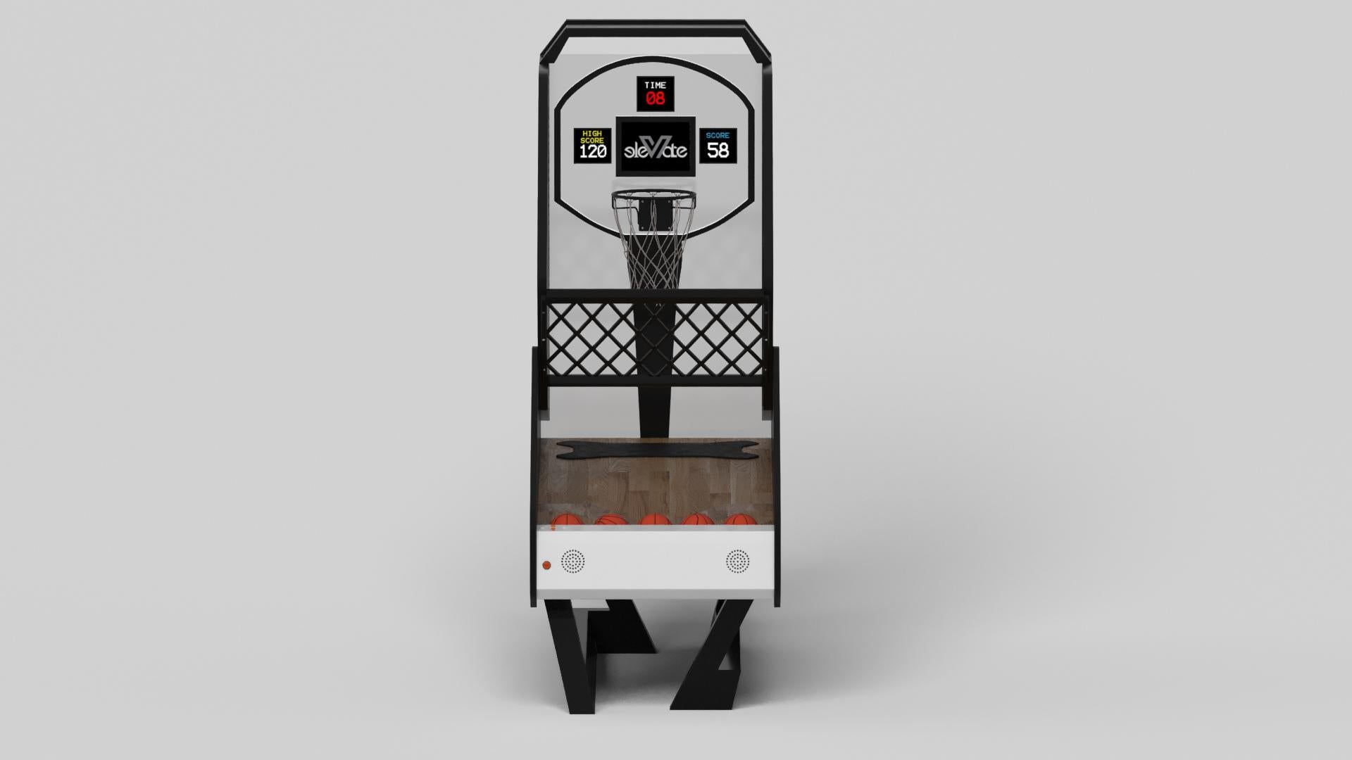 Modern Elevate Customs Trinity Basketball Tables/Solid Pantone Black Color in 8'3