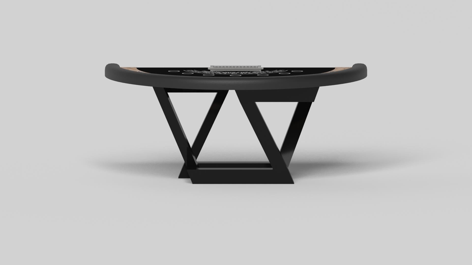 American Elevate Customs Trinity Black Jack Tables / Solid Curly Maple Wood in 7'4