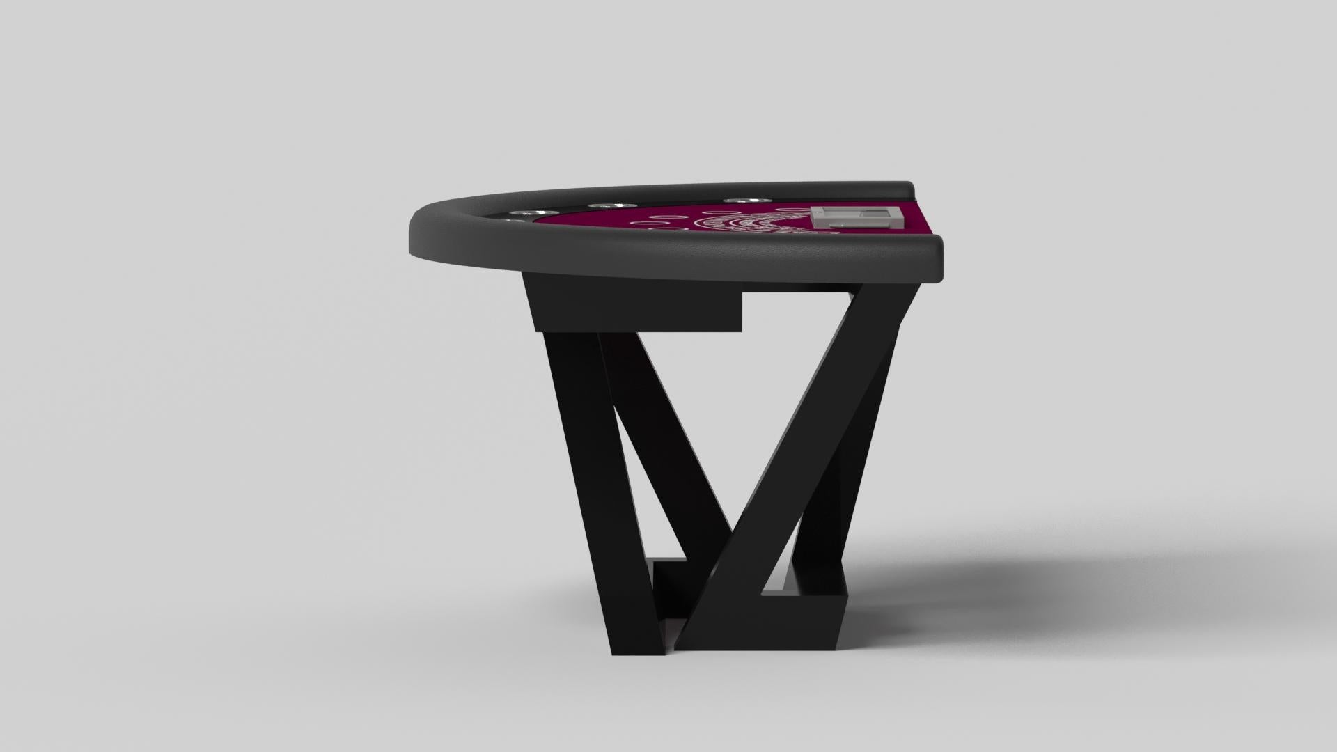 Modern Elevate Customs Trinity Black Jack Tables/Solid Pantone Black Color in 7'4
