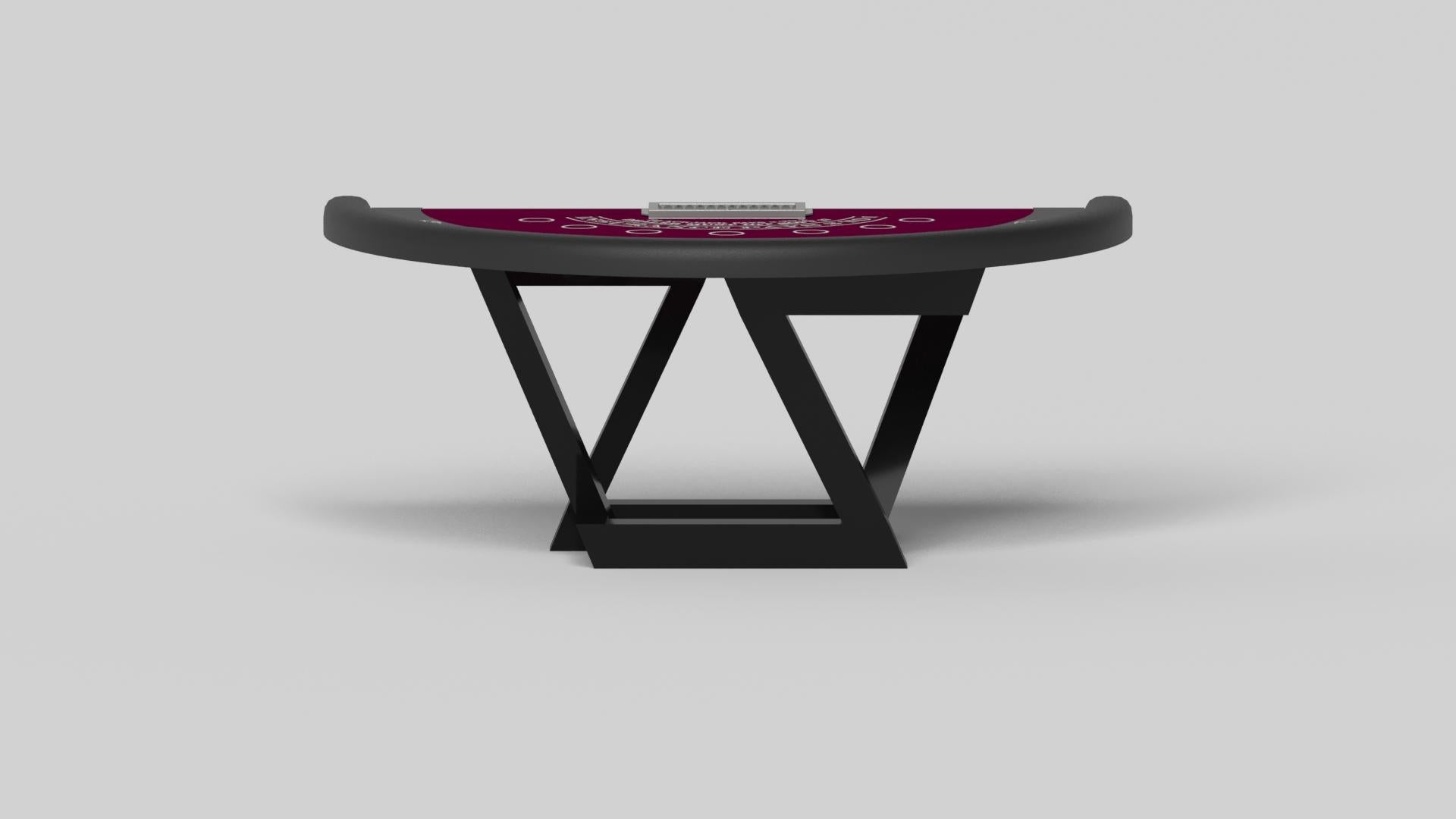 American Elevate Customs Trinity Black Jack Tables/Solid Pantone Black Color in 7'4