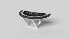 Elevate Customs Trinity Black Jack Tables/Solid Pantone White Color in 7'4" -USA