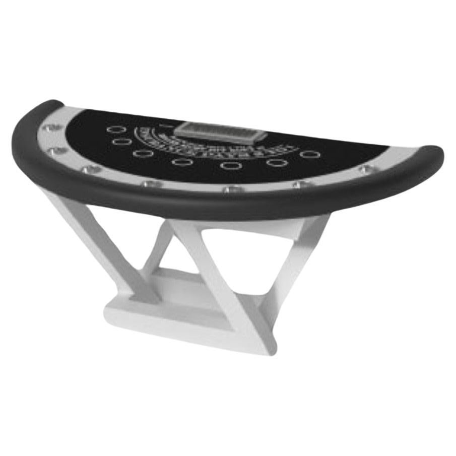 Elevate Customs Trinity Black Jack Tables/Solid Pantone White Color in 7'4" -USA For Sale