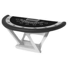 Elevate Customs Trinity Black Jack Tables/Solid Pantone White Color in 7'4" -USA