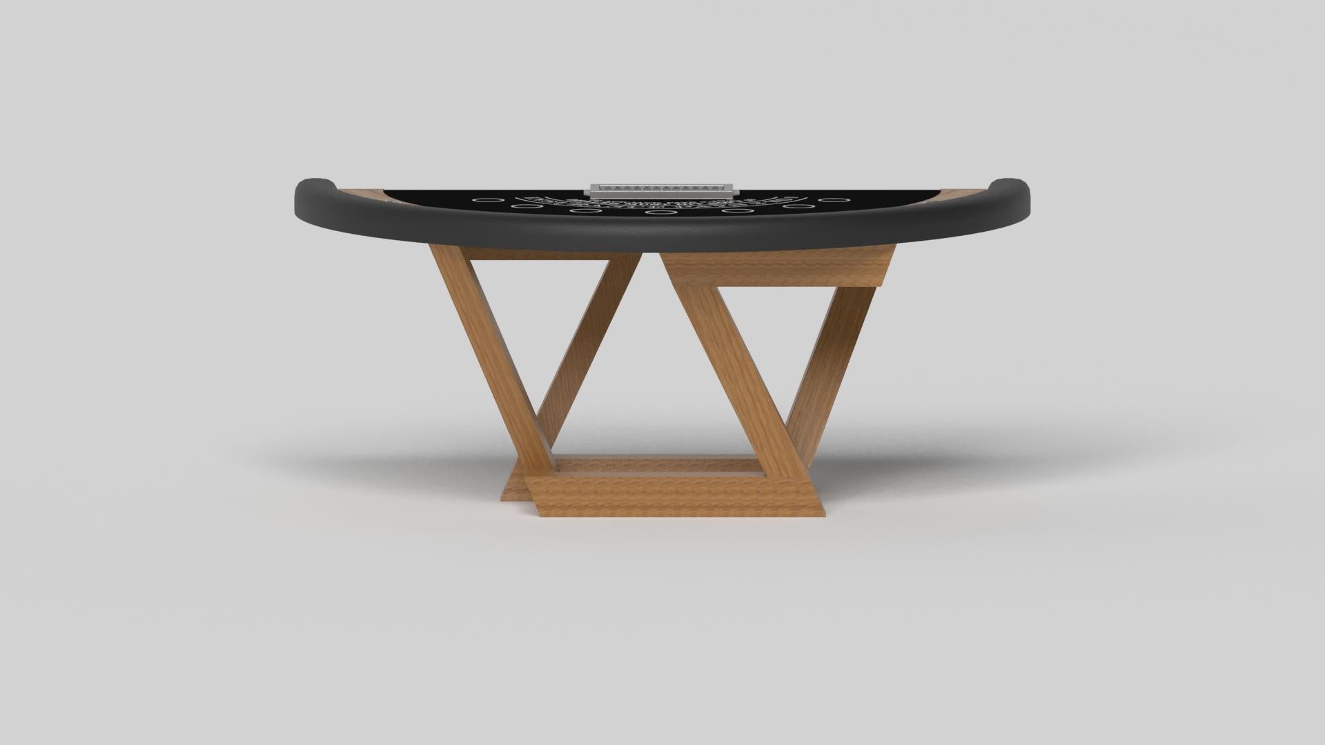 American Elevate Customs Trinity Black Jack Tables /Solid Teak Wood in 7'4