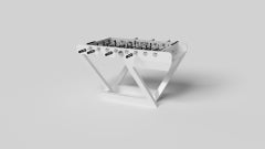 Elevate Customs Trinity Foosball Tables /Solid Pantone White in 5' - Fabriqué aux États-Unis