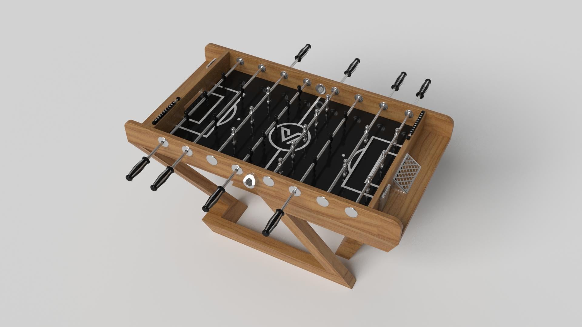 American Elevate Customs Trinity Foosball Tables / Solid Teak Wood in 5' - Made in USA For Sale