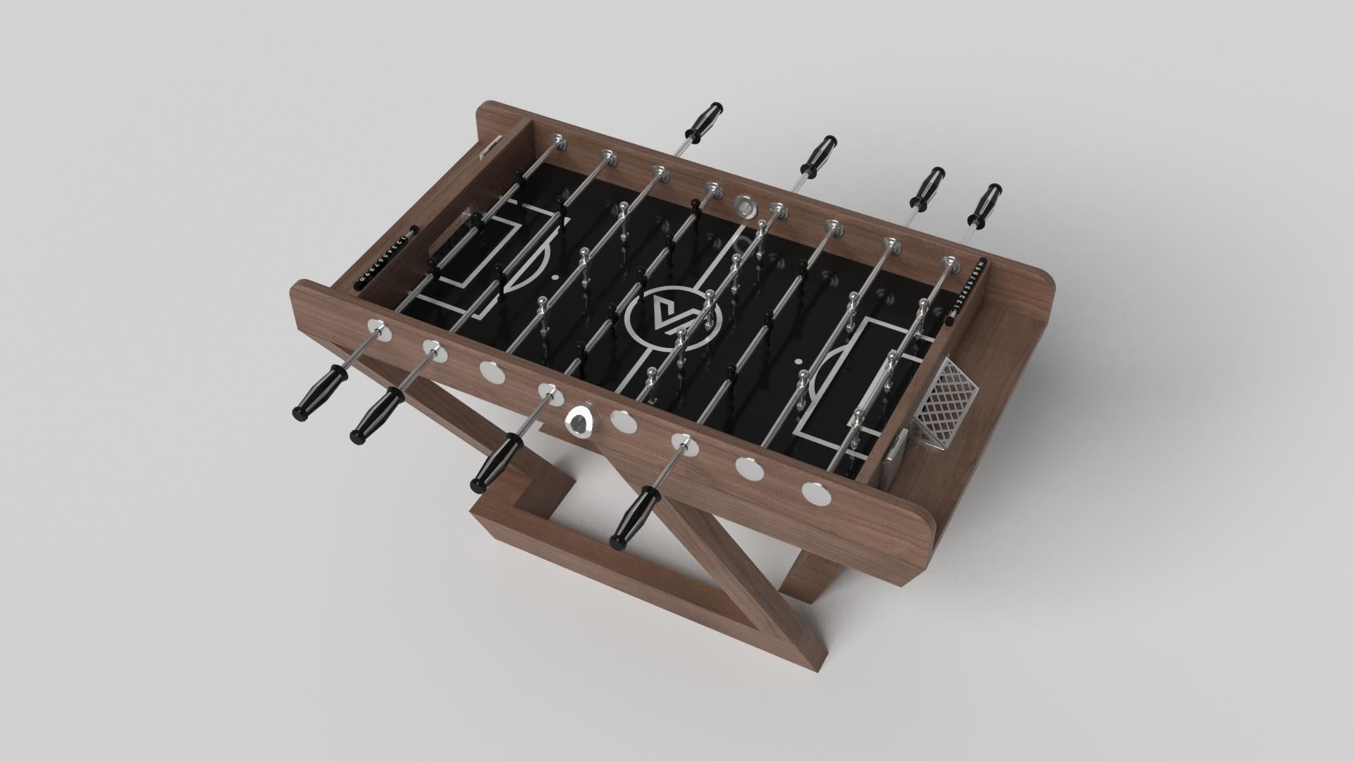 American Elevate Customs Trinity Foosball Tables / Solid Walnut Wood in 5' - Made in USA For Sale