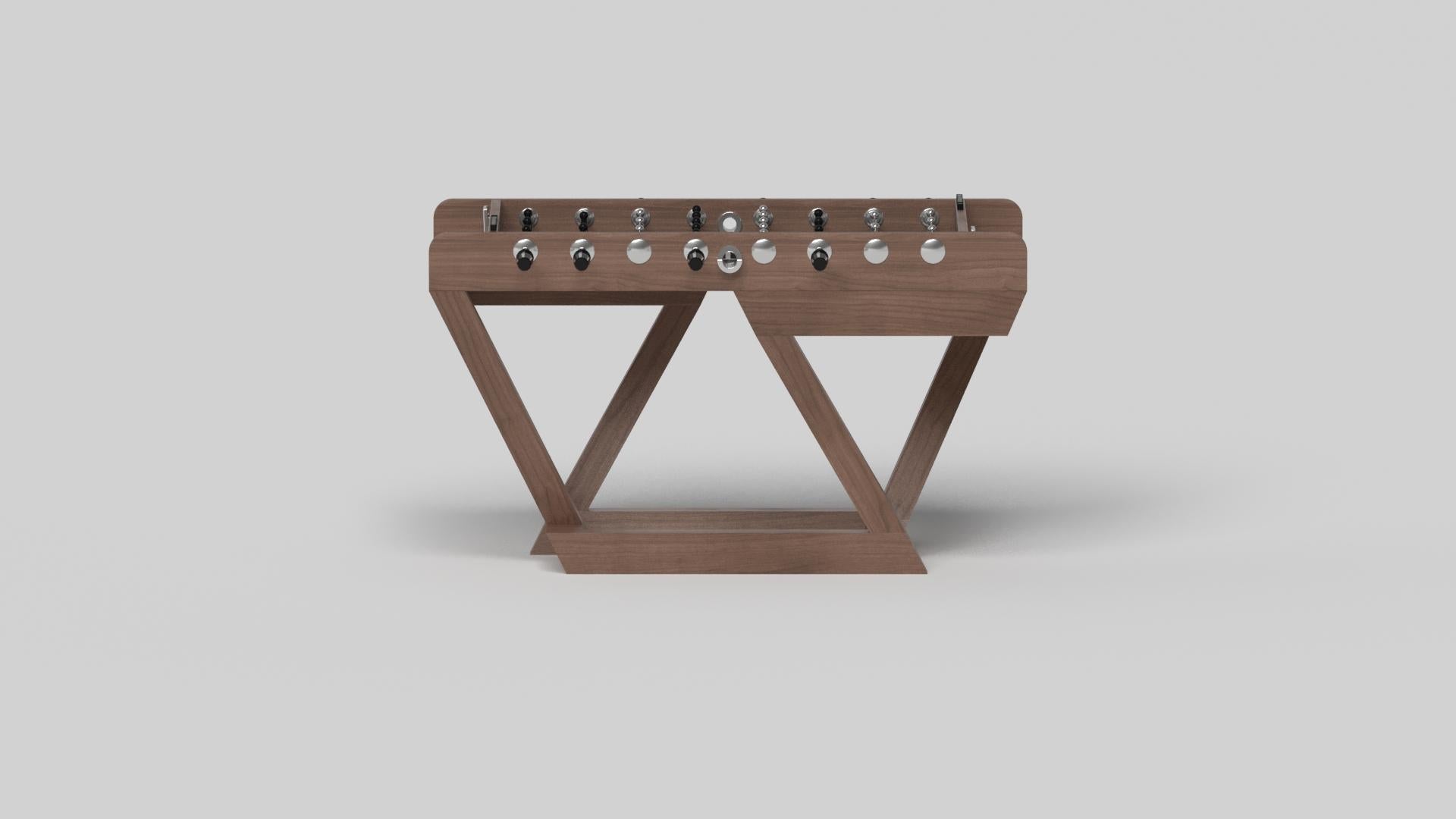 Hand-Crafted Elevate Customs Trinity Foosball Tables / Solid Walnut Wood in 5' - Made in USA For Sale