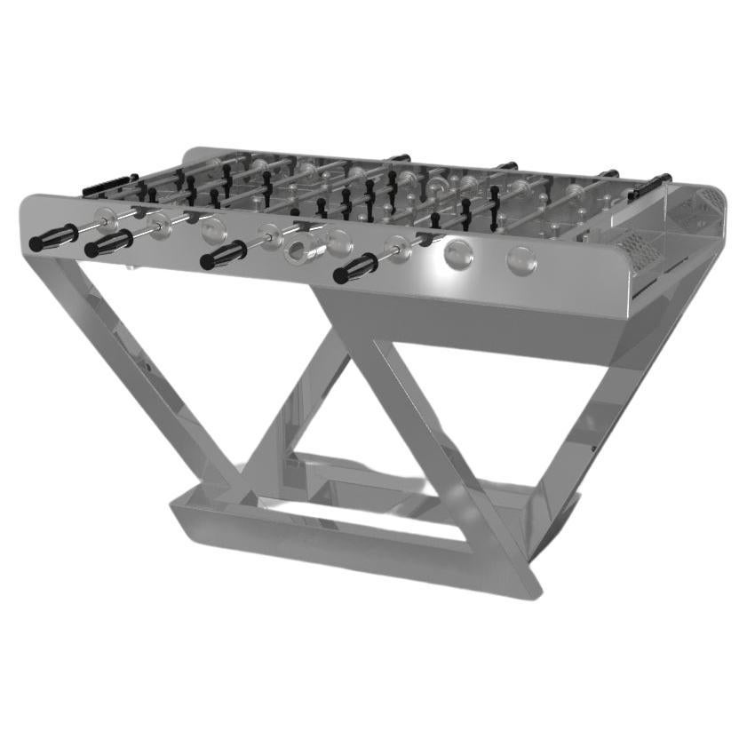 Elevate Customs Trinity Foosball Tables/Stainless Steel Metal in 5' -Made in USA For Sale