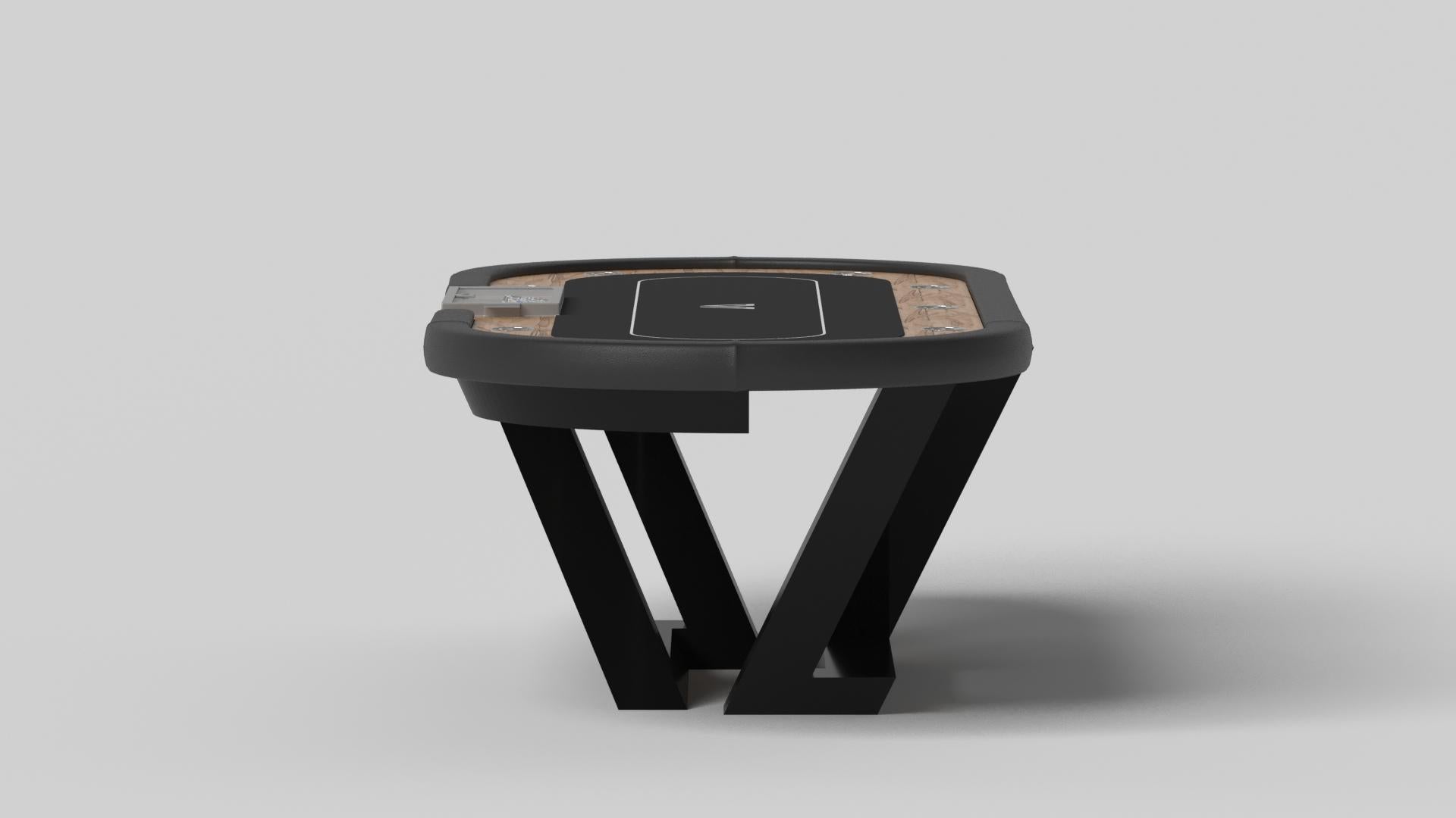 Modern Elevate Customs Trinity Poker Tables / Curly Maple Wood in 8'8
