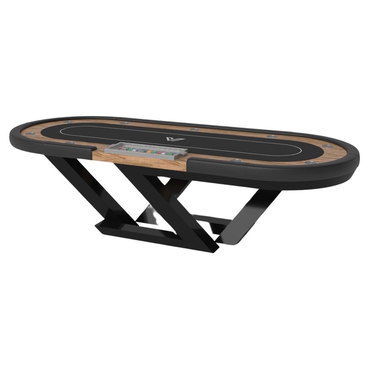 Elevate Customs Trinity Poker Tables / Curly Maple Wood in 8'8" - Made in USA
