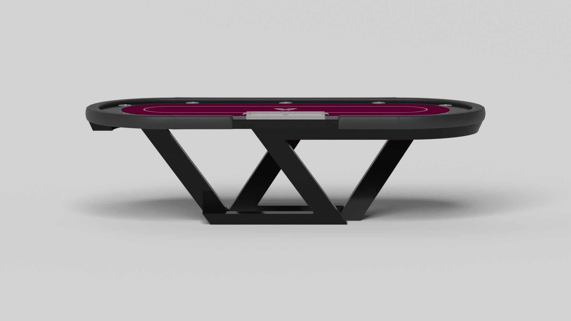 Elevate Customs Trinity Poker-Tische / massive Pantone Schwarze Farbe in 8'8
