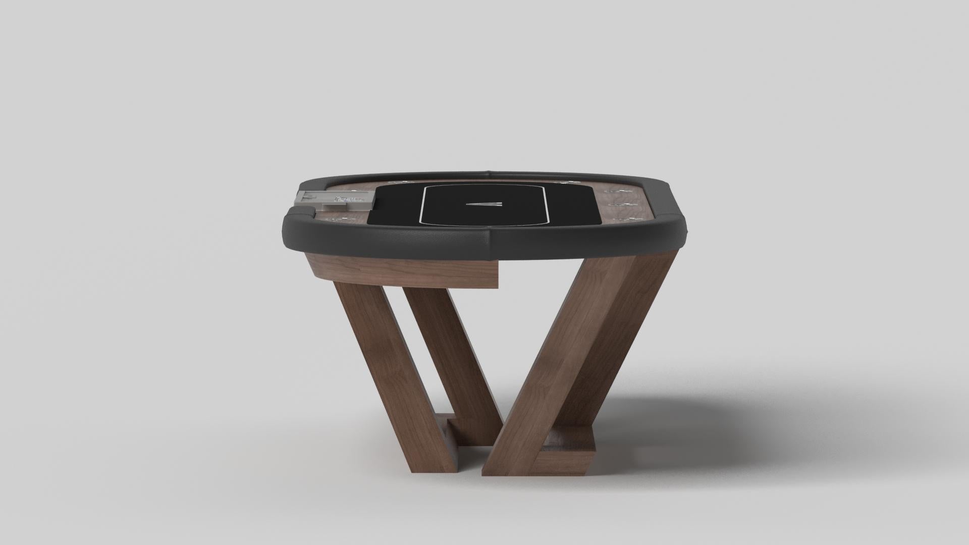 Modern Elevate Customs Trinity Poker Tables / Solid Walnut Wood in 8'8