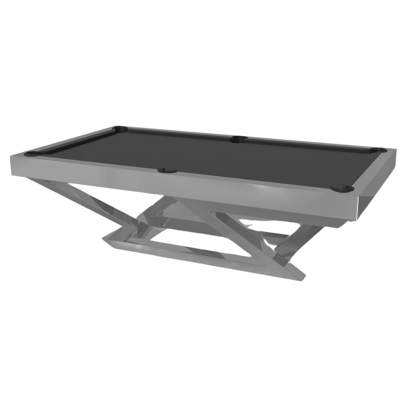 Elevate Customs Trinity Pool Table / Solid Stainless Steel in 7'/8' -Made in USA